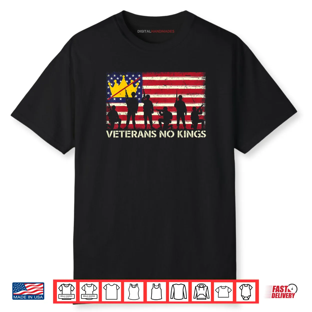 Veterans No Kings Vintage America Flag Veterans Shirt Veterans No Kings Vintage America Flag Veterans Shirt