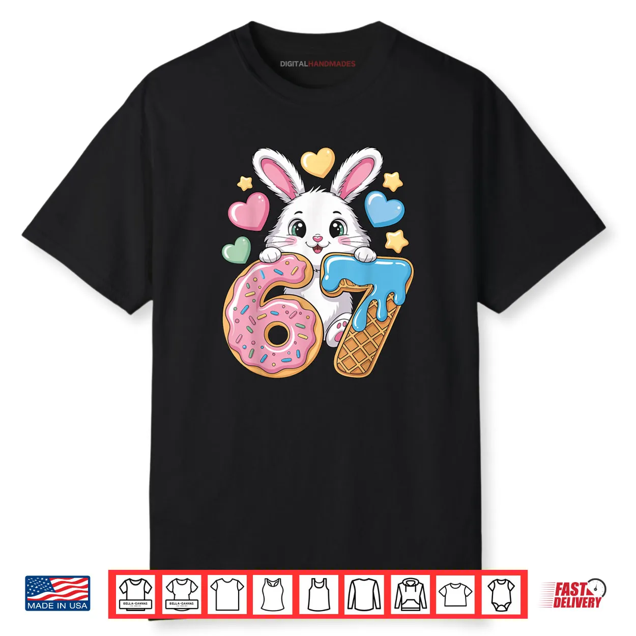 6 7 Bunny Ice Cream Drip Cool Meme 67 Funny Rabbit Six Seven Shirt 6 7 Bunny Ice Cream Drip Cool Meme 67 Funny Rabbit Six Seven Shirt