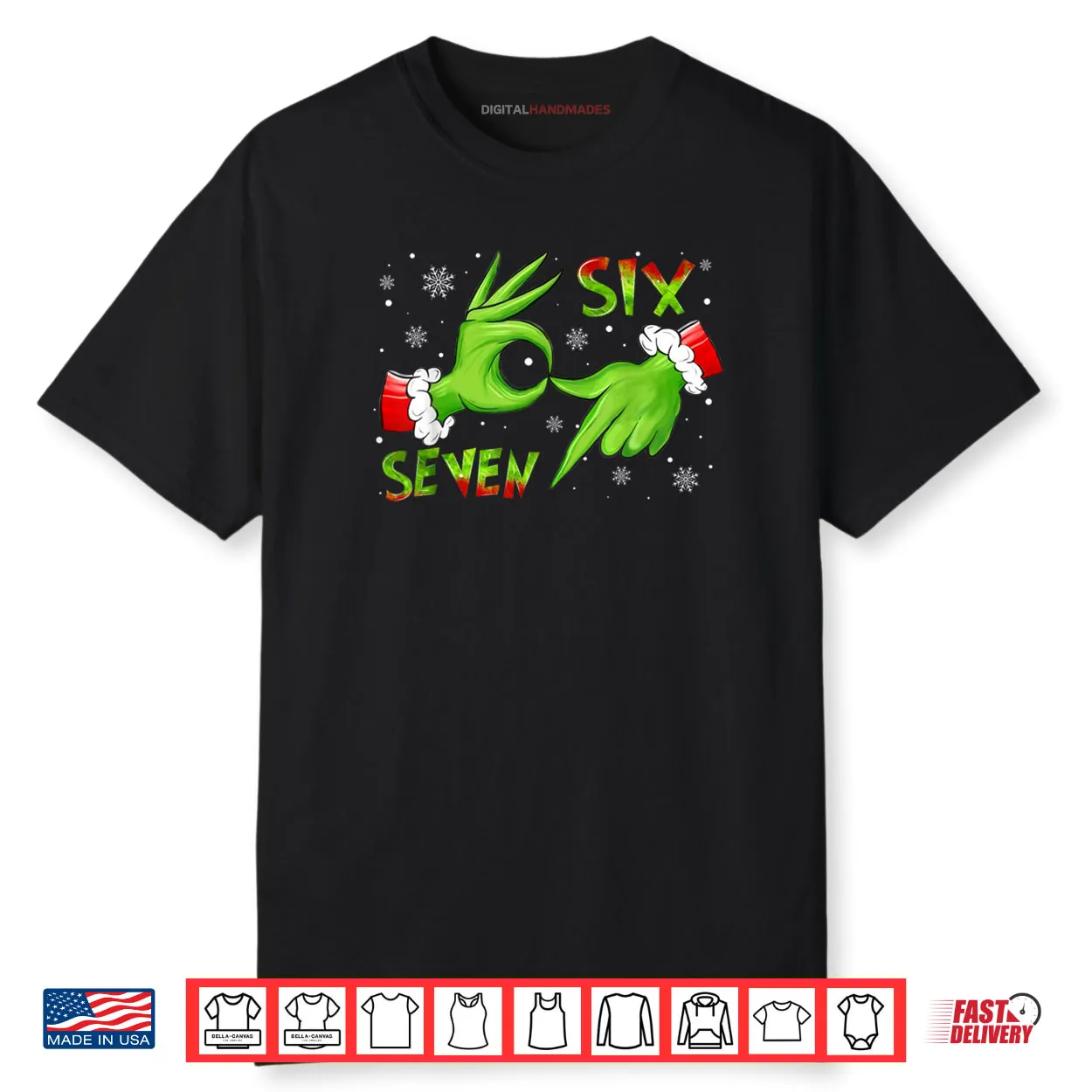 6 7 Six Seven Hand Gen Z Alpha Meme Slang Xmas Christmas Shirt 6 7 Six Seven Hand Gen Z Alpha Meme Slang Xmas Christmas Shirt