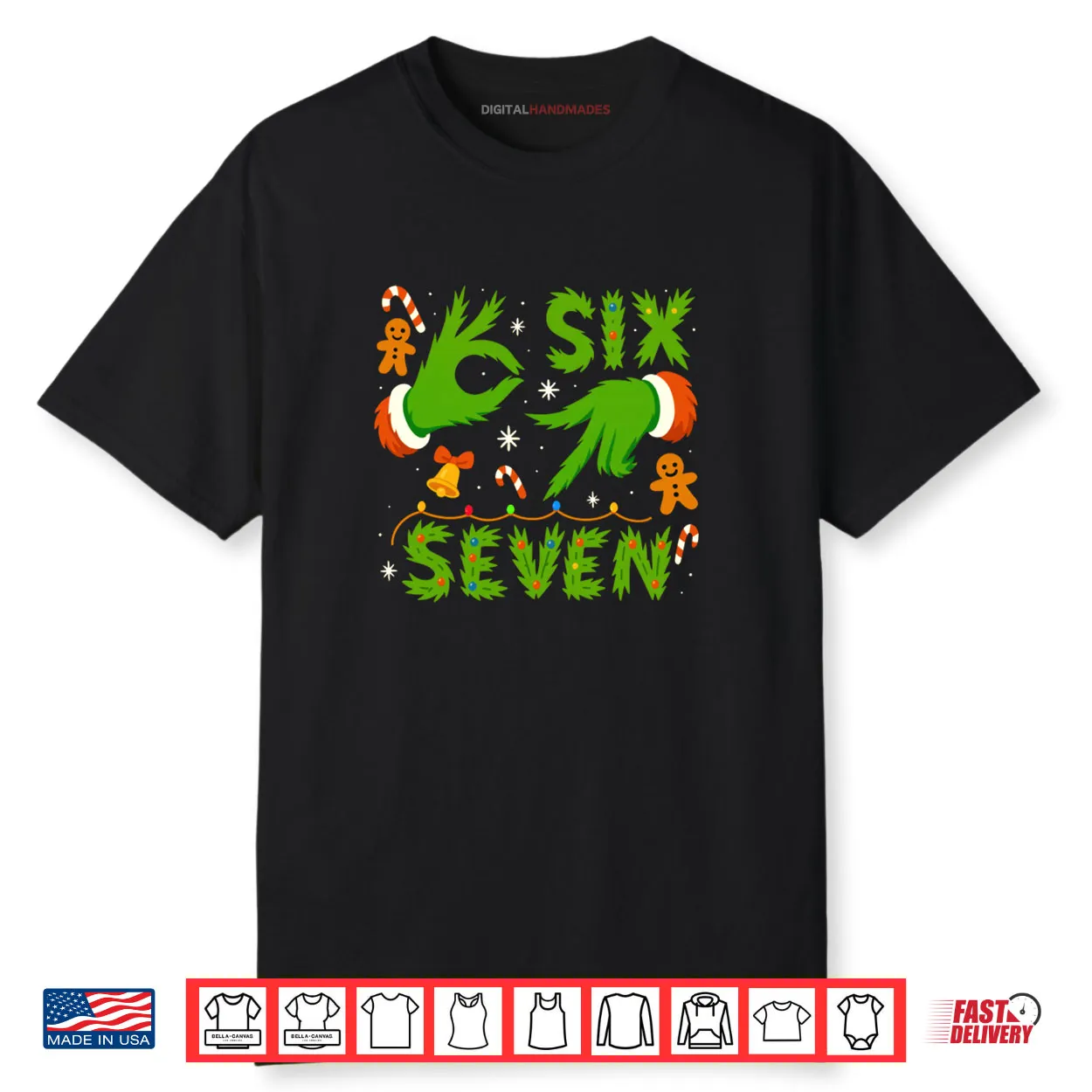 67 Green Hands Christmas Shirt Six Seven Meme Brainrot Xmas Shirt 67 Green Hands Christmas Shirt Six Seven Meme Brainrot Xmas Shirt