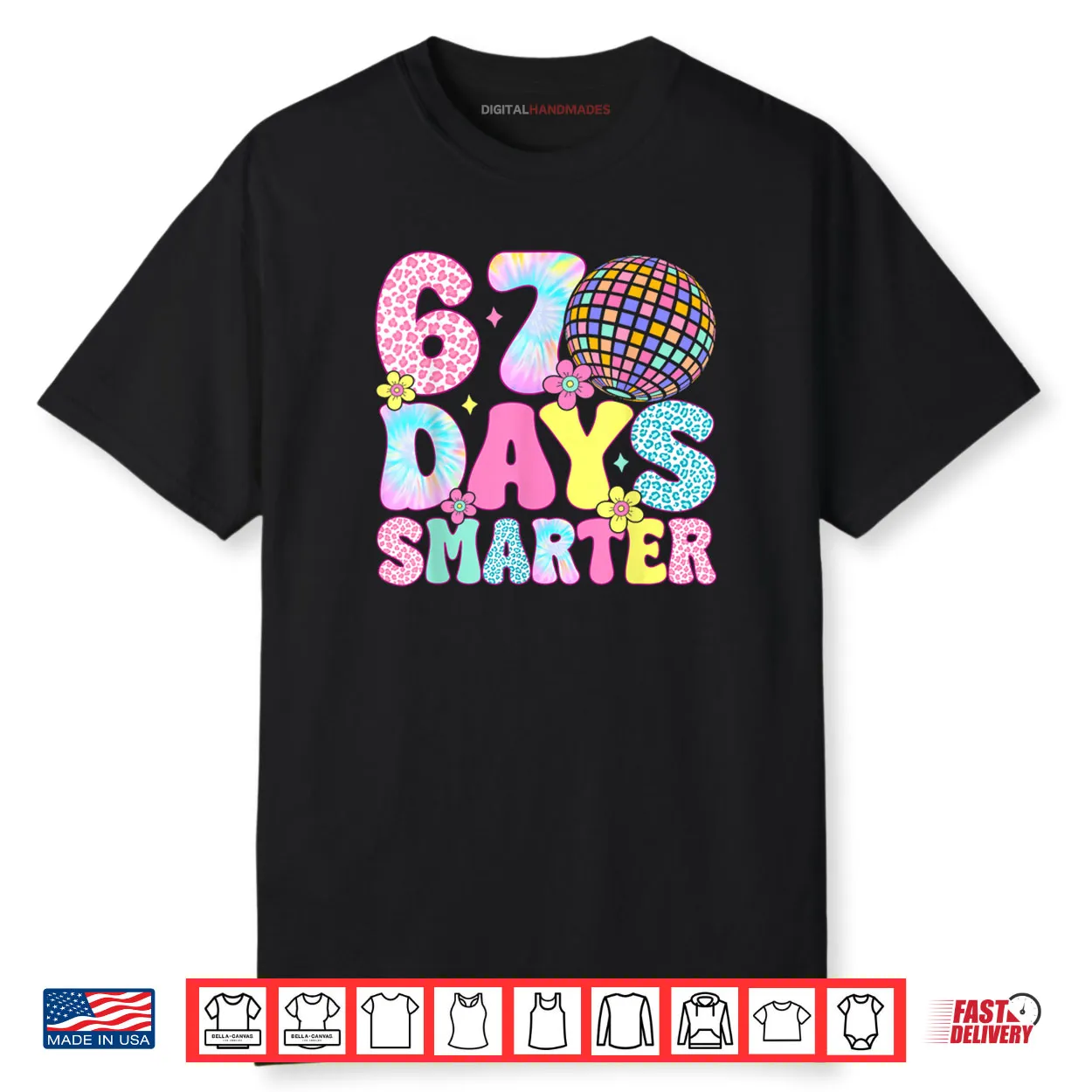 67th Days Smarter Smile Face 67 Days School Teacher Shirt 67th Days Smarter Smile Face 67 Days School Teacher Shirt
