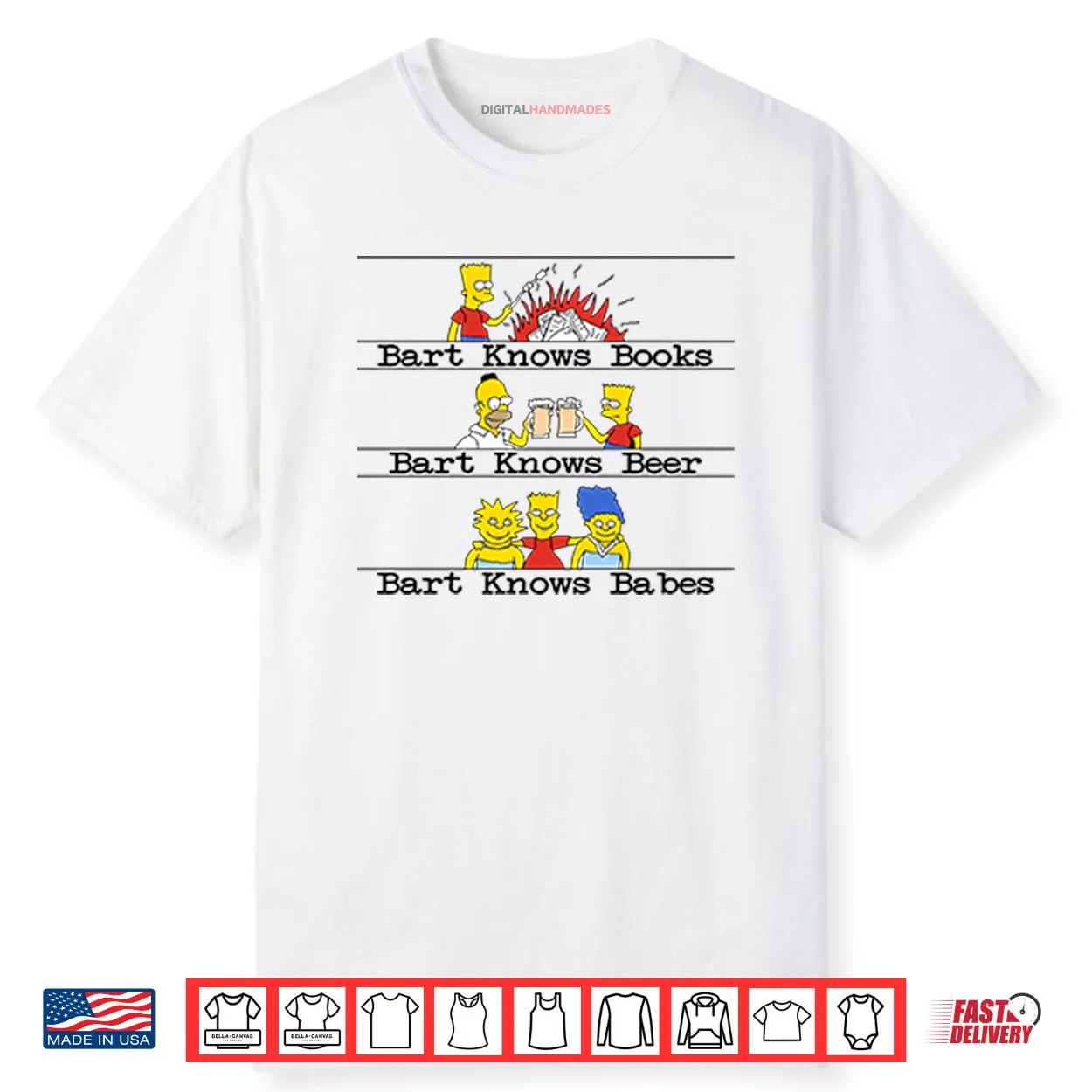 Bart Knows Books Bart Knows Beer Bart Knows Babes Shirt Bart Knows Books Bart Knows Beer Bart Knows Babes Shirt