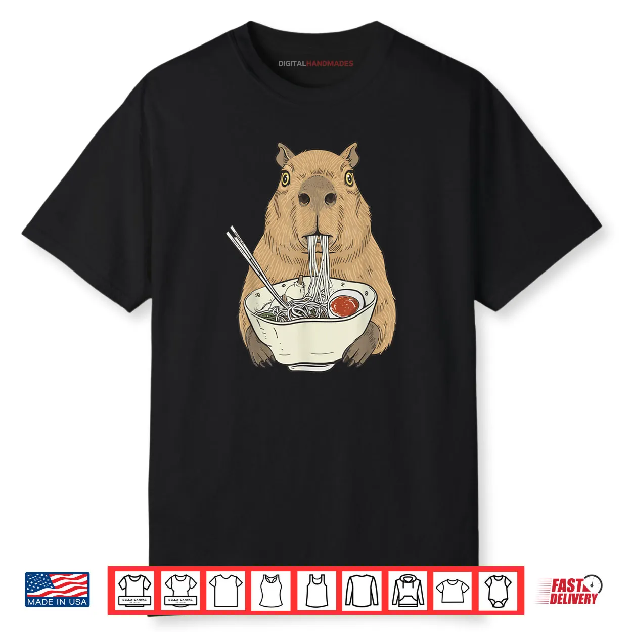 Capybara Ramen Japanese Kawaii Anime Gifts Shirt Capybara Ramen Japanese Kawaii Anime Gifts Shirt