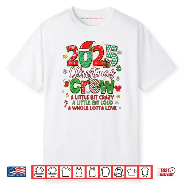 Christmas Crew 2025 Family Christmas Xmas Pajamas Matching Shirt
