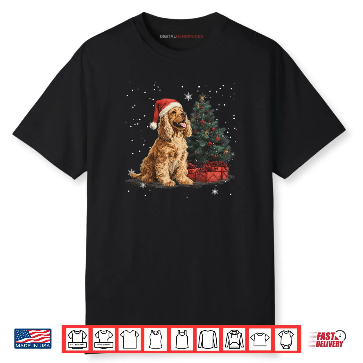 Cocker Spaniel Dog Christmas Tree Funny Shirt Cocker Spaniel Dog Christmas Tree Funny Shirt