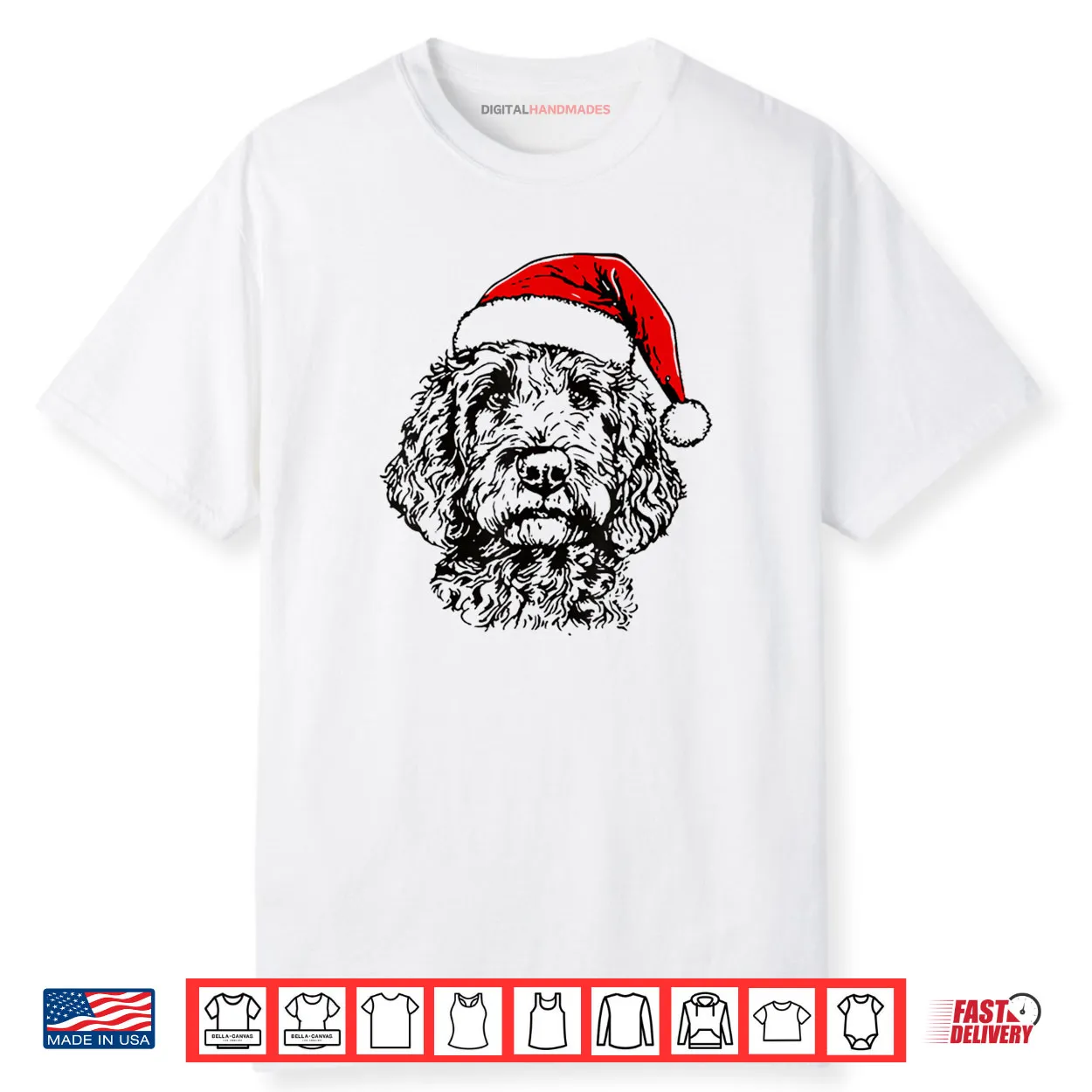 Cute Merry Christmas Goldendoodle Santa Christmas Dog Lover Shirt Cute Merry Christmas Goldendoodle Santa Christmas Dog Lover Shirt