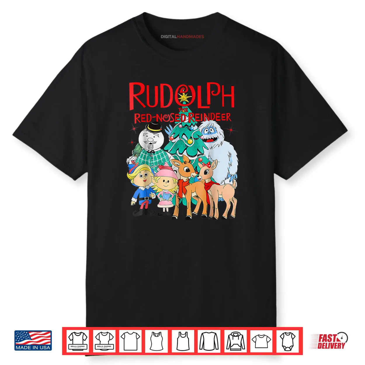 Cute Rudolph The Red Nosed Reindeer Christmas Tree Shirt Cute Rudolph The Red Nosed Reindeer Christmas Tree Shirt