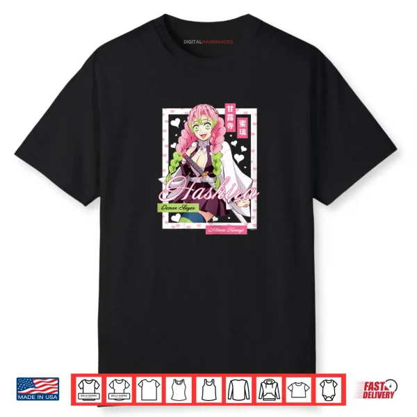 Demon Slayer Kimetsu no Yaiba Mitsuri Kanroji Pink Heart Shirt
