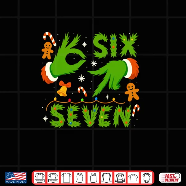 67 Green Hands Christmas Shirt Six Seven Meme Brainrot Xmas Shirt 4 Design 67 Green Hands Christmas Shirt Six Seven Meme Brainrot Xmas Shirt