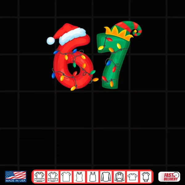 67 Meme Six Seven Funny Xmas Lights Pajamas Shirt 4 Design 67 Meme Six Seven Funny Xmas Lights Pajamas Shirt