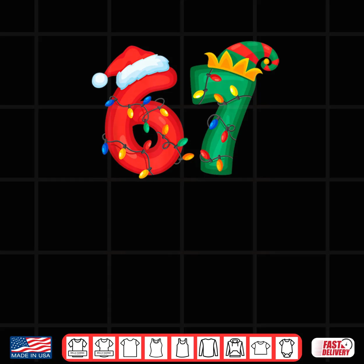 67 Meme Six Seven Funny Xmas Lights Pajamas Shirt 67 Meme Six Seven Funny Xmas Lights Pajamas Shirt