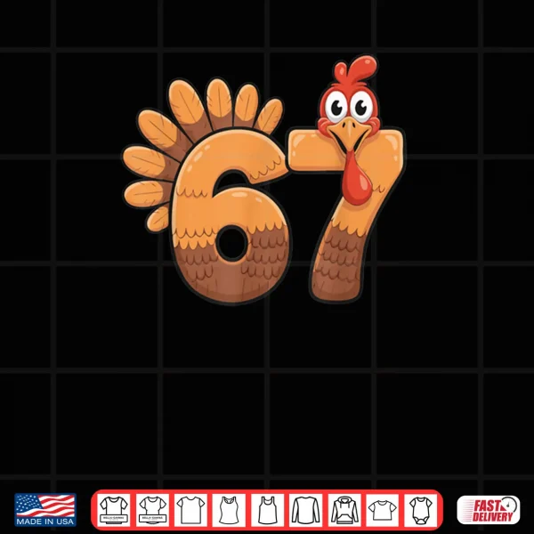 Design 67 Thanksgiving Funny Turkey Number Costume Shirt