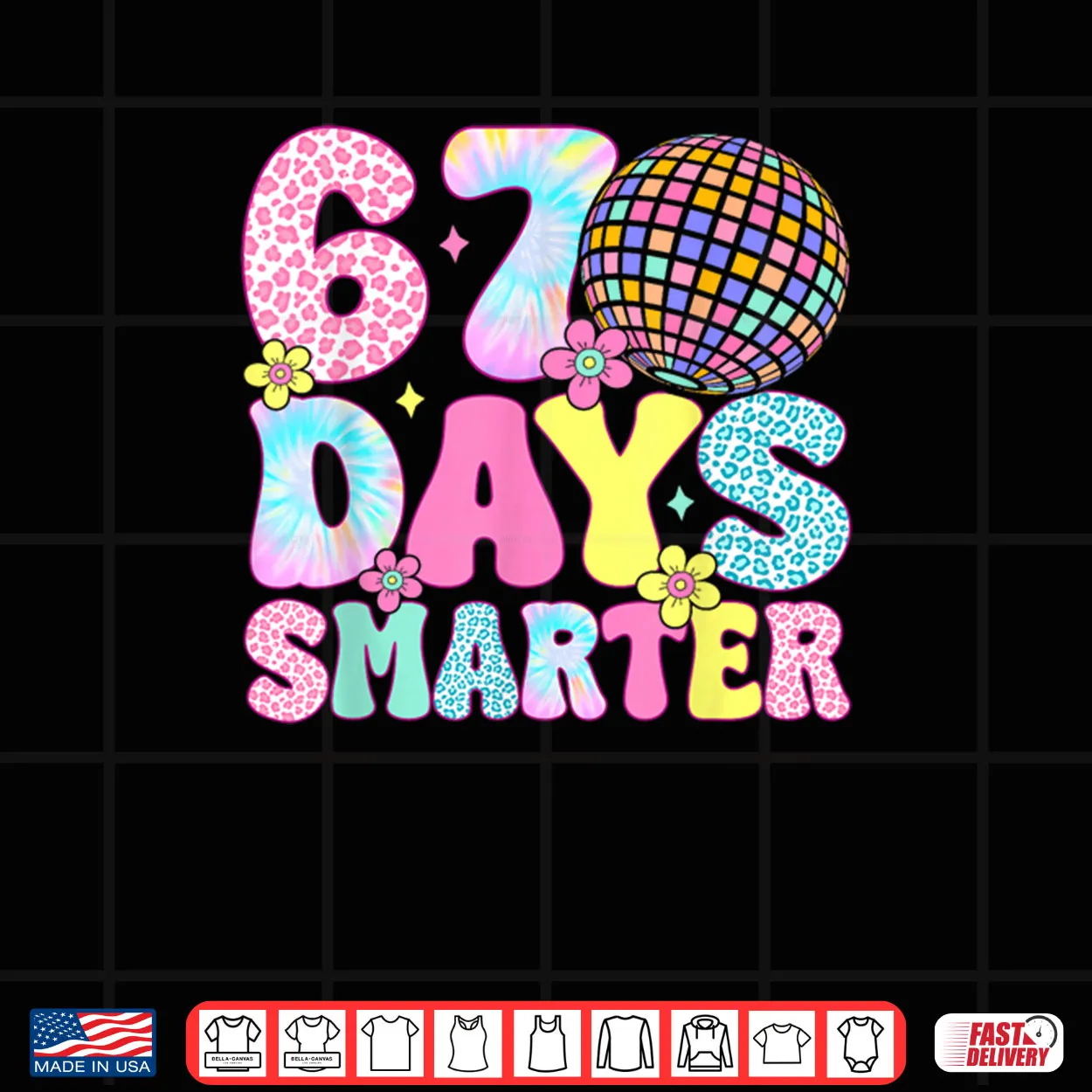 67th Days Smarter Smile Face 67 Days School Teacher Shirt 67th Days Smarter Smile Face 67 Days School Teacher Shirt