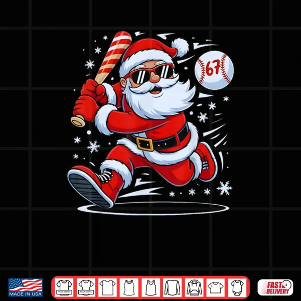 Baseball Santa 67 Christmas Xmas Pajamas Shirt 4 Design Baseball Santa 67 Christmas Xmas Pajamas Shirt