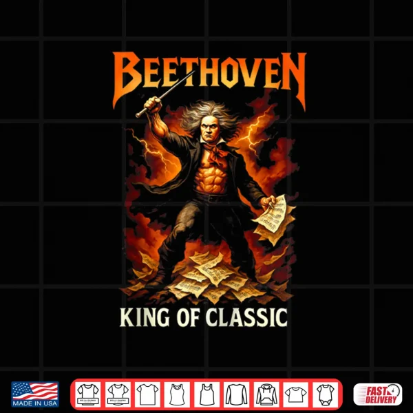 Beethoven Power Metal Classical Music Composer Album Shirt 4 Design Beethoven Power Metal Classical Music Composer Album Shirt