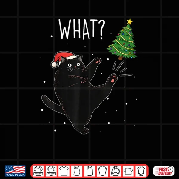 Black Cat What Christmas Tree Meme Xmas Shirt 4 Design Black Cat What Christmas Tree Meme Xmas Shirt