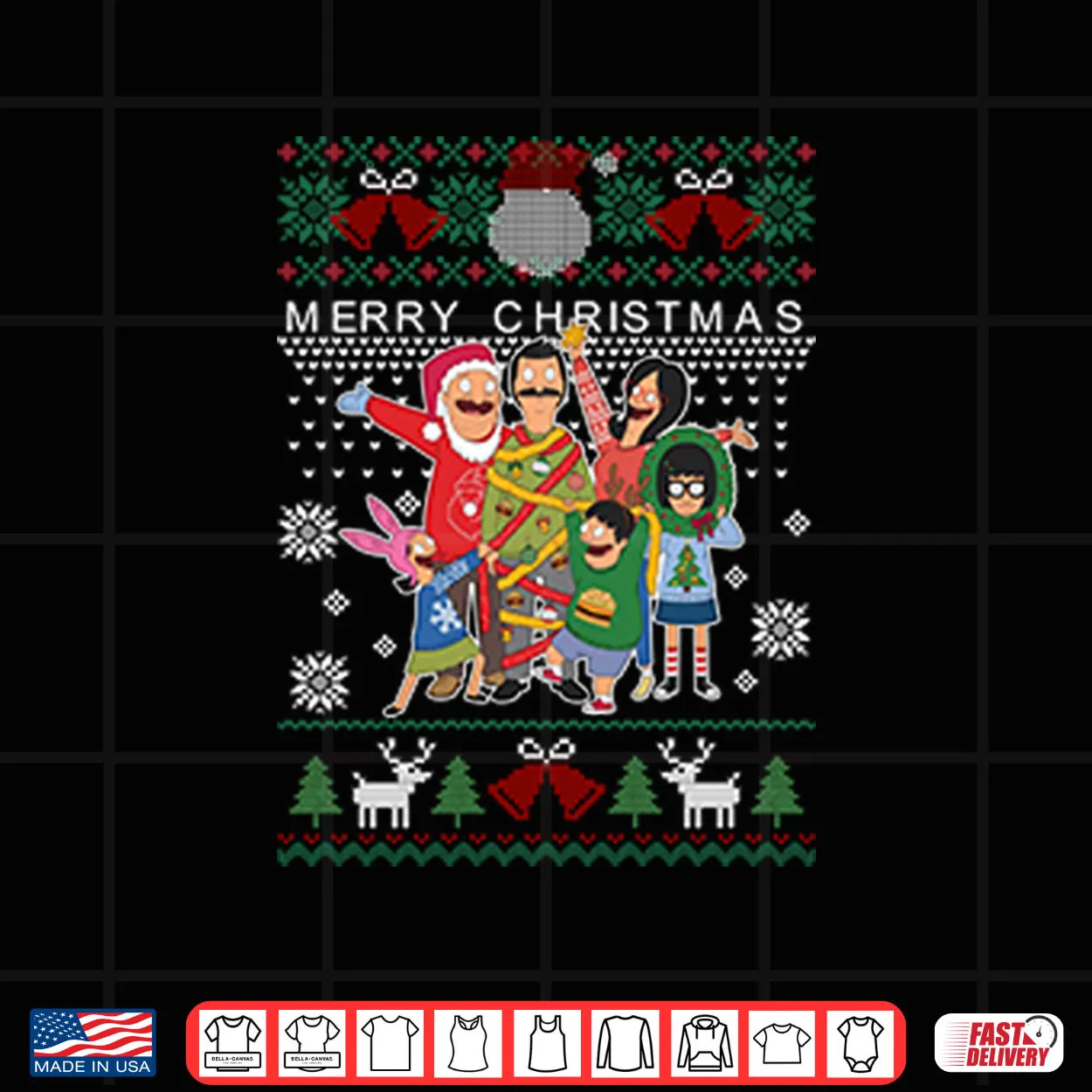 Bob’s Burgers Family Merry Christmas Shirt Bob’s Burgers Family Merry Christmas Shirt