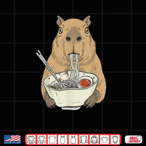 Capybara Ramen Japanese Kawaii Anime Gifts Shirt 4 Design Capybara Ramen Japanese Kawaii Anime Gifts Shirt