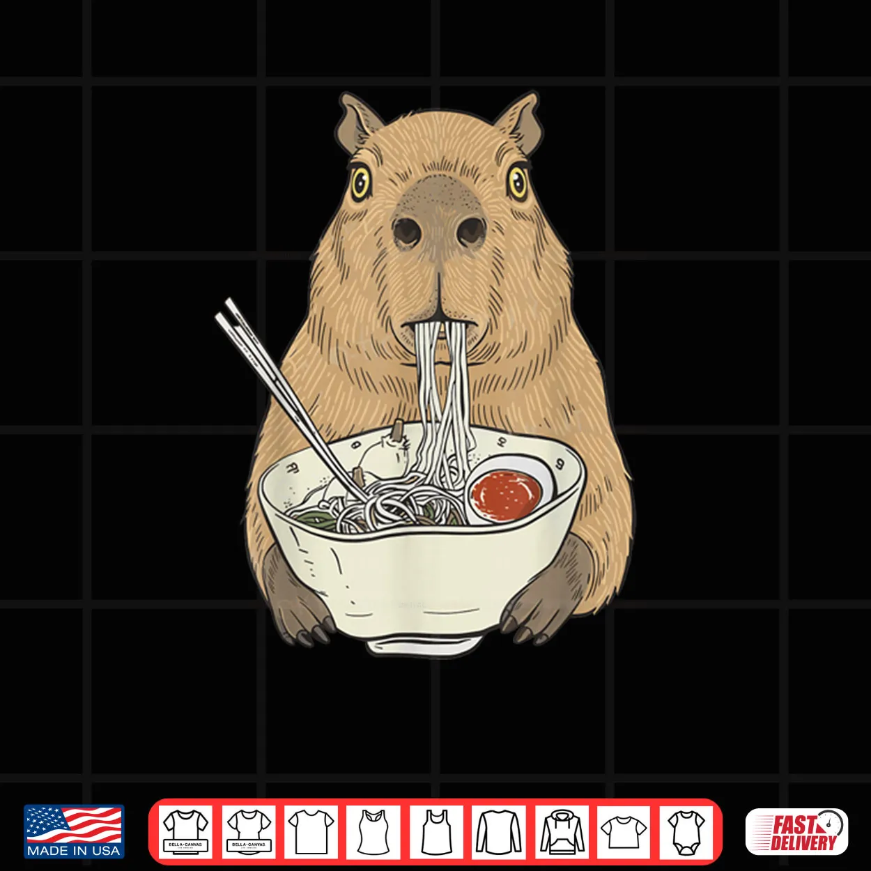 Capybara Ramen Japanese Kawaii Anime Gifts Shirt Capybara Ramen Japanese Kawaii Anime Gifts Shirt