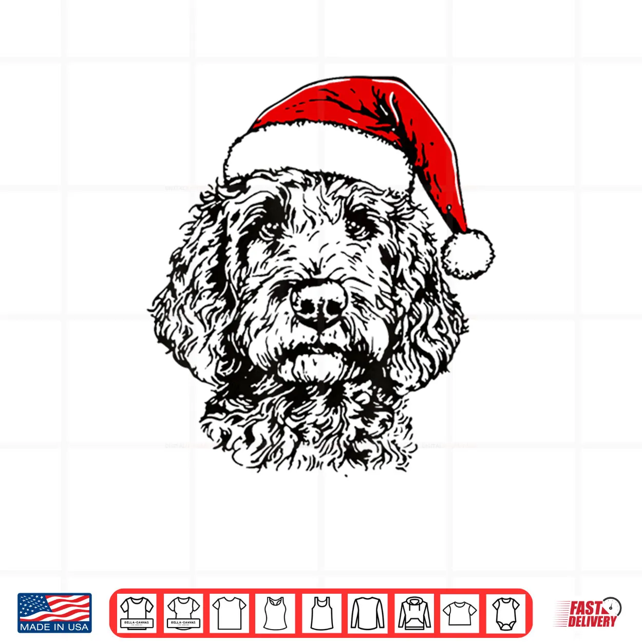 Cute Merry Christmas Goldendoodle Santa Christmas Dog Lover Shirt Cute Merry Christmas Goldendoodle Santa Christmas Dog Lover Shirt