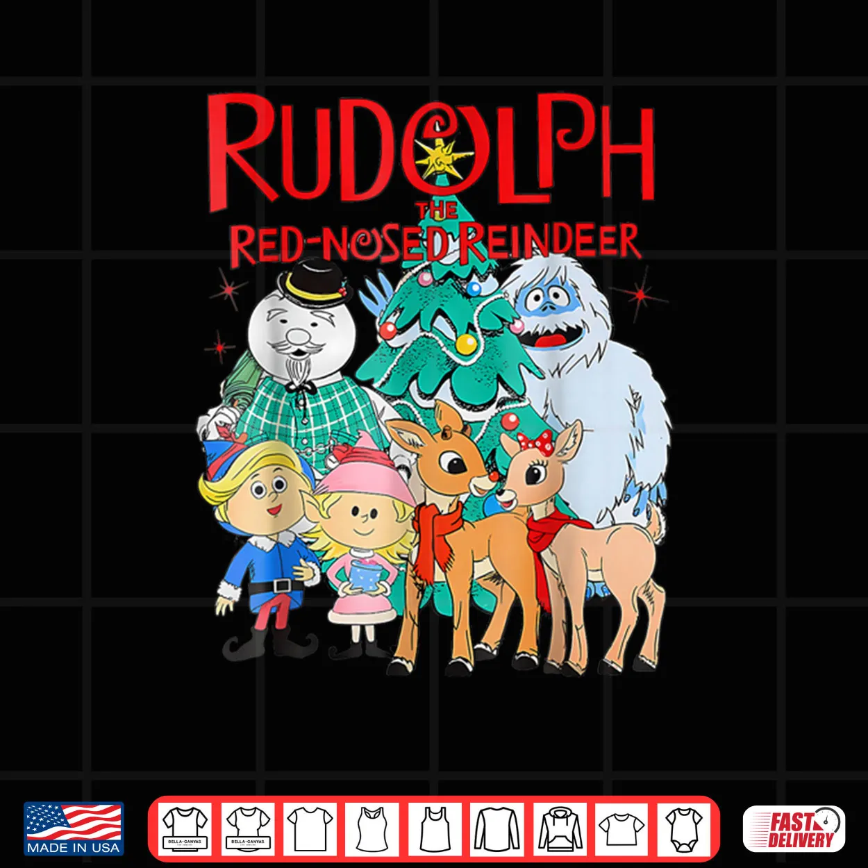 Cute Rudolph The Red Nosed Reindeer Christmas Tree Shirt Cute Rudolph The Red Nosed Reindeer Christmas Tree Shirt