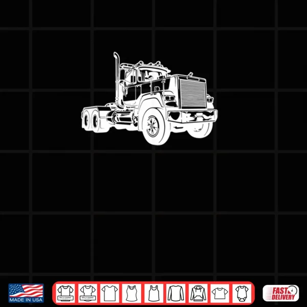 Design Diesel Truck Day Cab Big Rig Driver Graphic Art Shirt