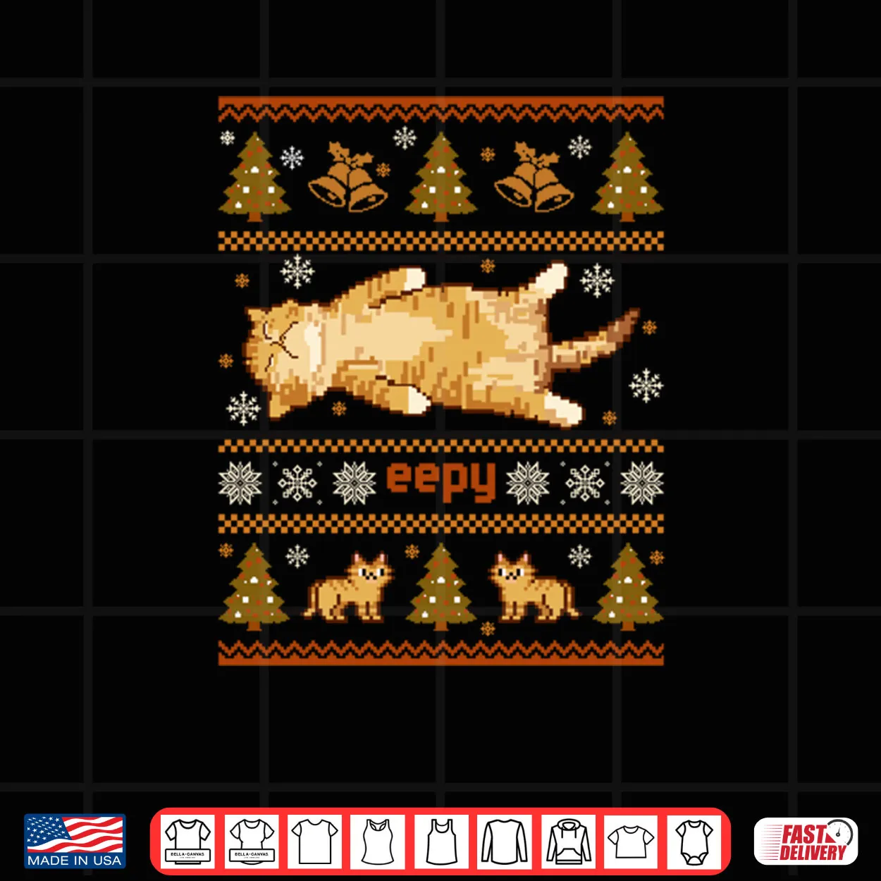 Eepy Cat Silly Sleepy Cat Meme Ugly Christmas Shirt Eepy Cat Silly Sleepy Cat Meme Ugly Christmas Shirt