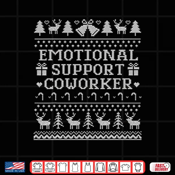 Design Emotional Support Coworker Christmas Shirt