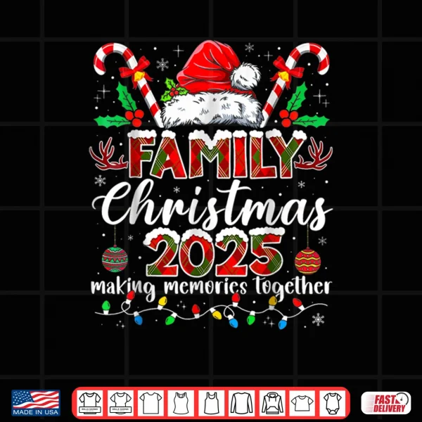Design Family Christmas 2025 Matching Santa Tee Xmas Pajamas Pjs Shirt