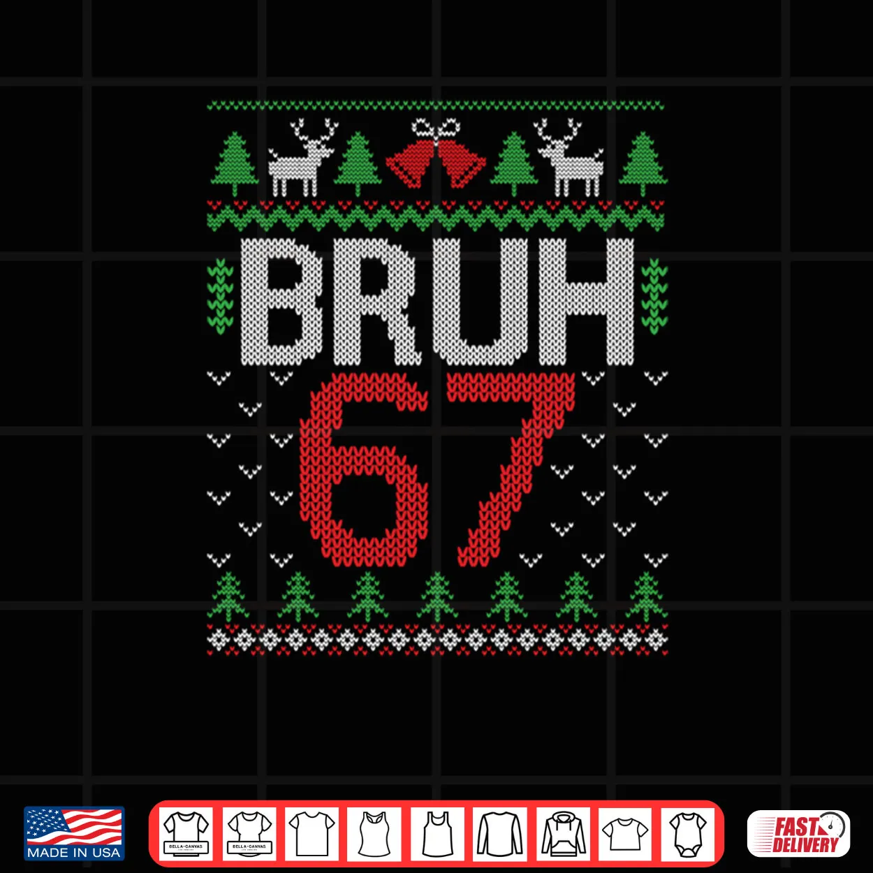 Funny 67 Six Seven Bruh Ugly Christmas Shirt Funny 67 Six Seven Bruh Ugly Christmas Shirt