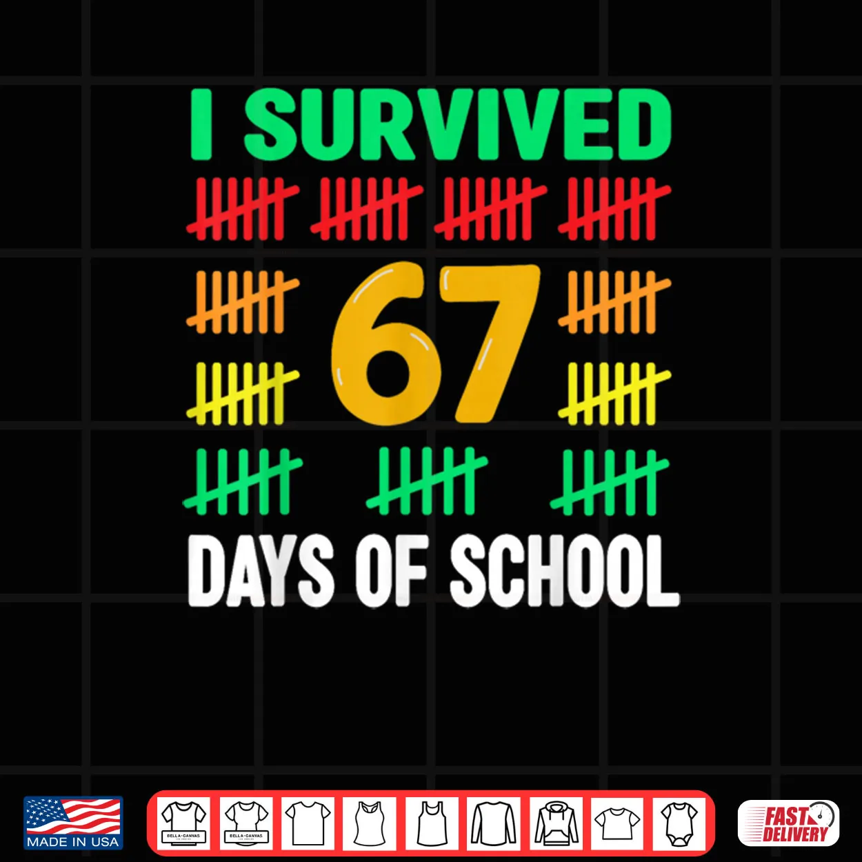 I Survived 67 Days of School Funny 67 Meme Teacher Shirt I Survived 67 Days of School Funny 67 Meme Teacher Shirt