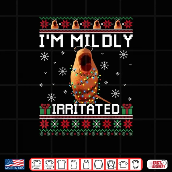 Design I'm Mildly Irritated Marcus The Worm Christmas Meme Shirt