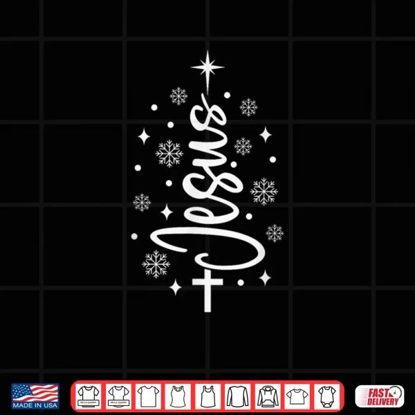 Design Jesus is The Reason for The Season Christmas Cross Shirt