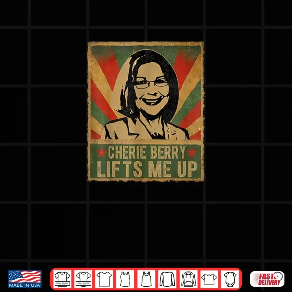 Design Lifts Me Up Elevator Pun Retro Sunset Portrait Shirt