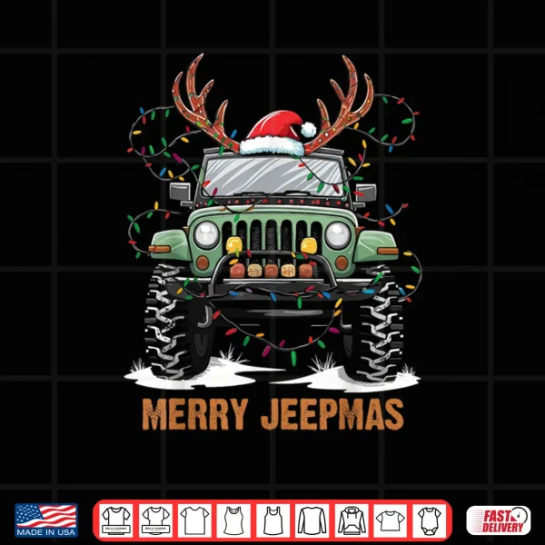 Merry Jeepmas Christmas Xmas Santa Reindeer Shirt 4 Design Merry Jeepmas Christmas Xmas Santa Reindeer Shirt