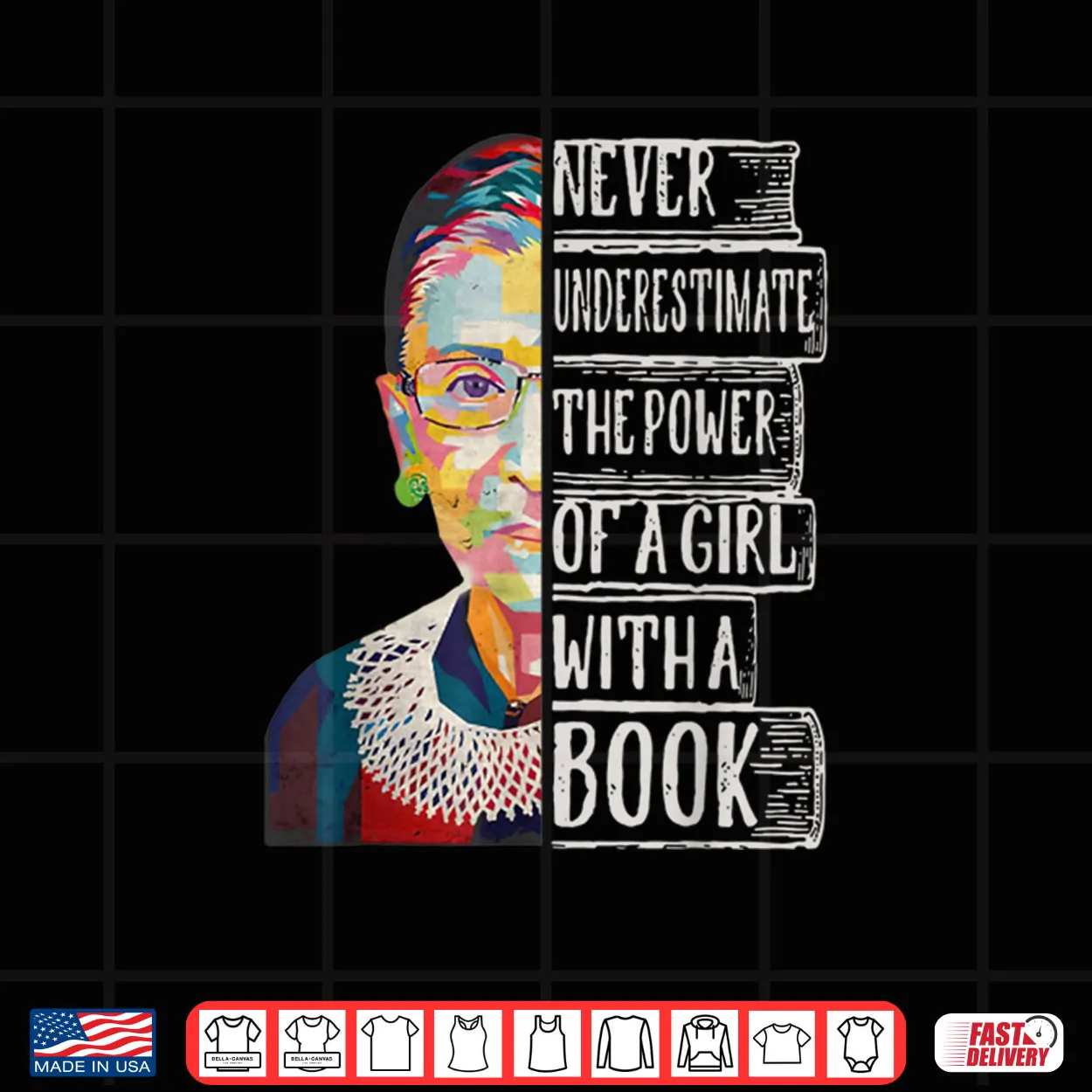 Never Underestimate The Power of A Girl with A Book Shirt Never Underestimate The Power of A Girl with A Book Shirt