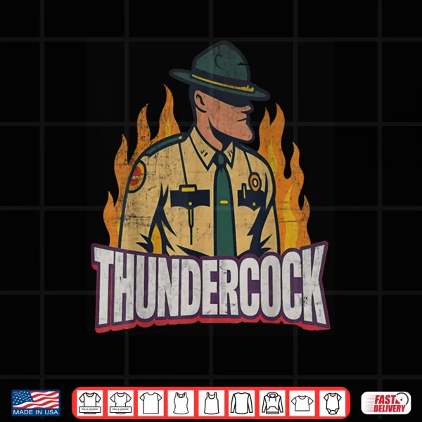 Design Officer Sergeant Cassius Thundercock Bodycam Funny Meme Shirt