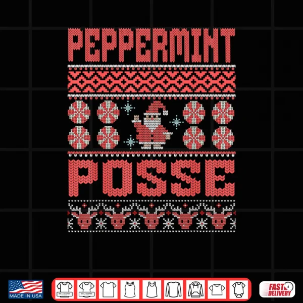 Design Peppeermint Possee Matching Christmas Shirt