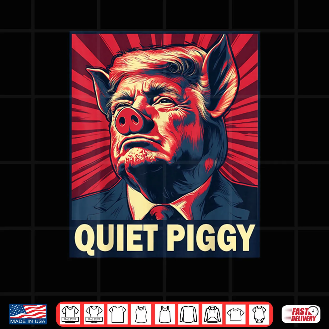 Quiet Piggy Funny Quiet Piggy Retro Vintage Shirt Quiet Piggy Funny Quiet Piggy Retro Vintage Shirt