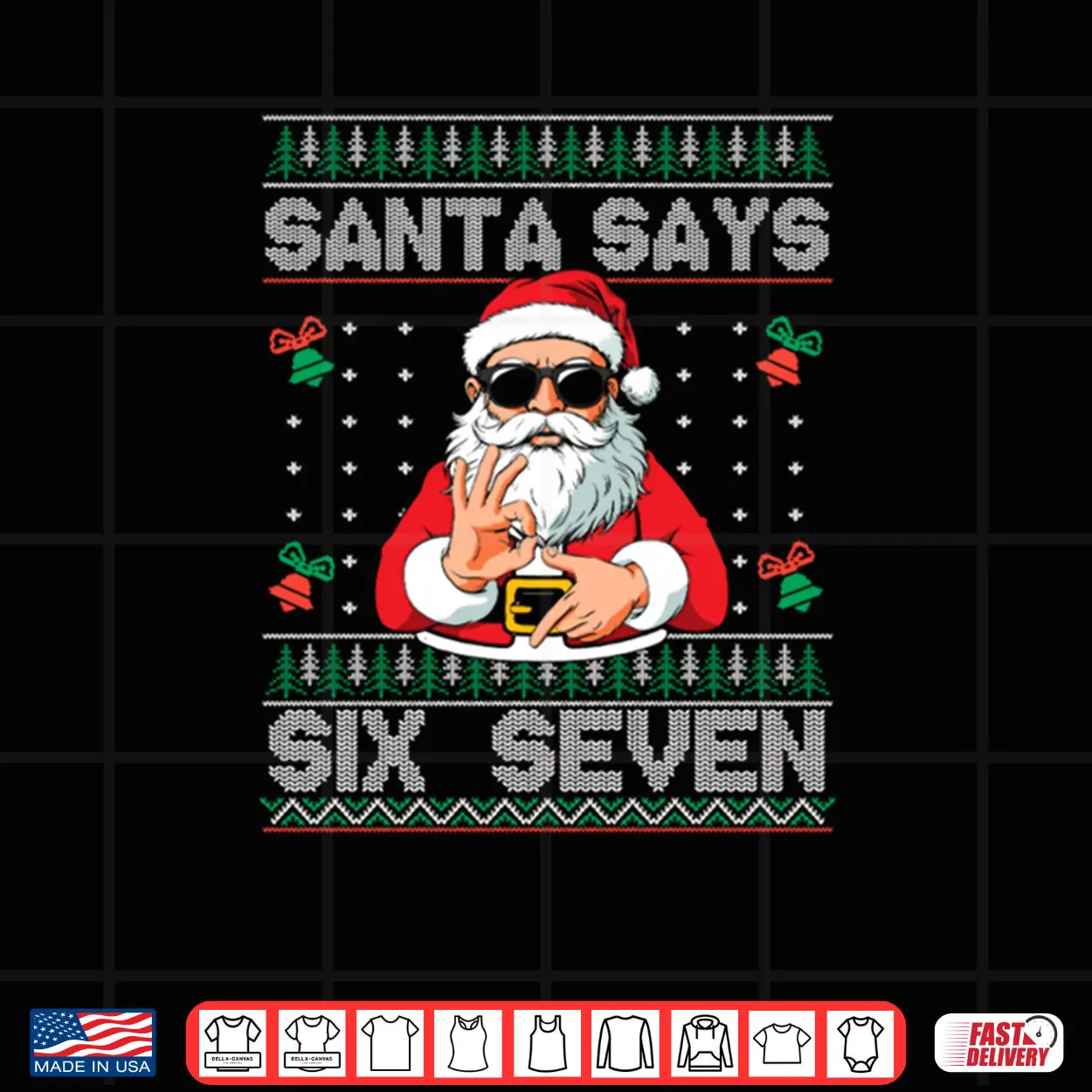 Santa Says Six Seven Christmas 6 7 Meme Shirt Santa Says Six Seven Christmas 6 7 Meme Shirt