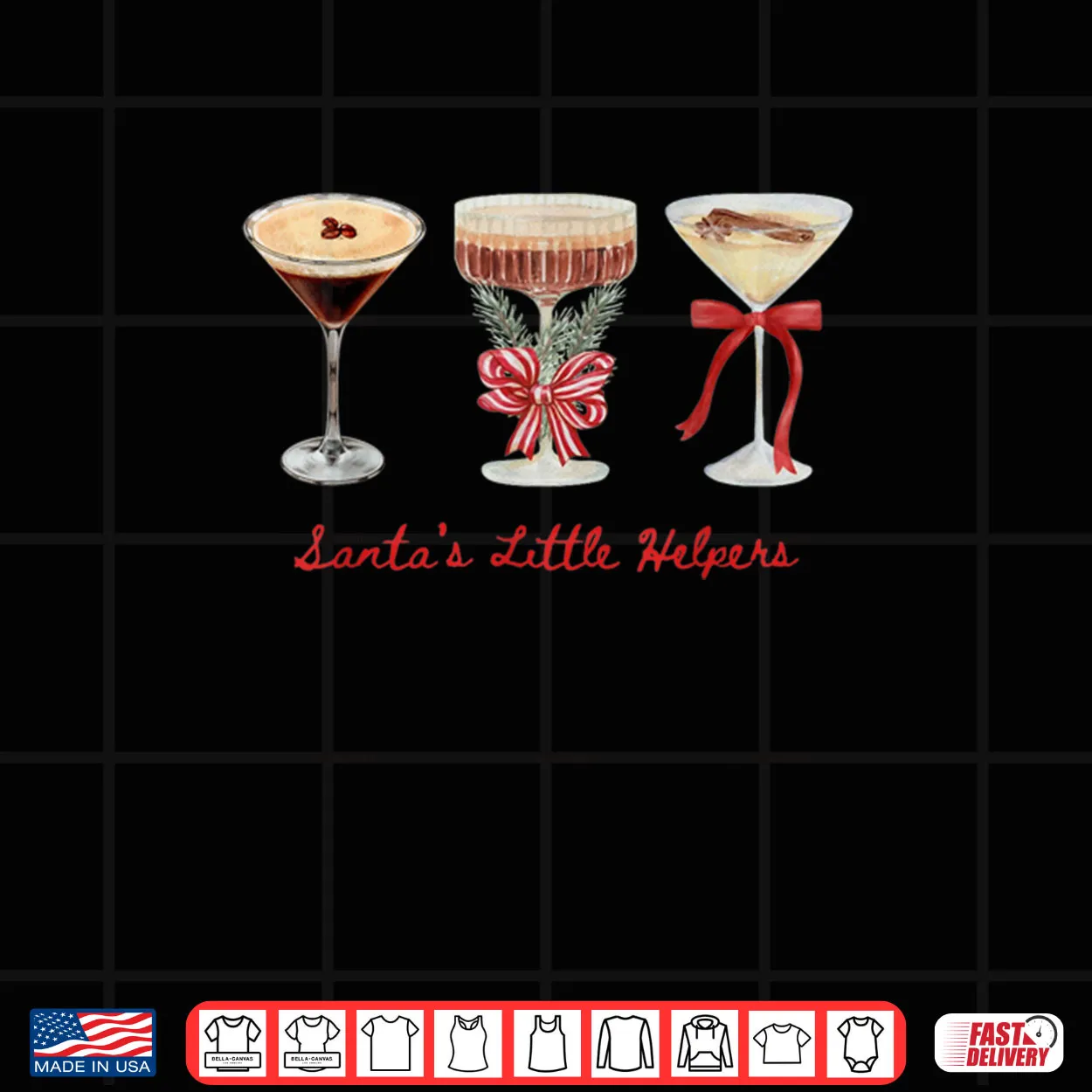 Santa’s Little Helper Martini Merry Christmas Shirt Santa’s Little Helper Martini Merry Christmas Shirt
