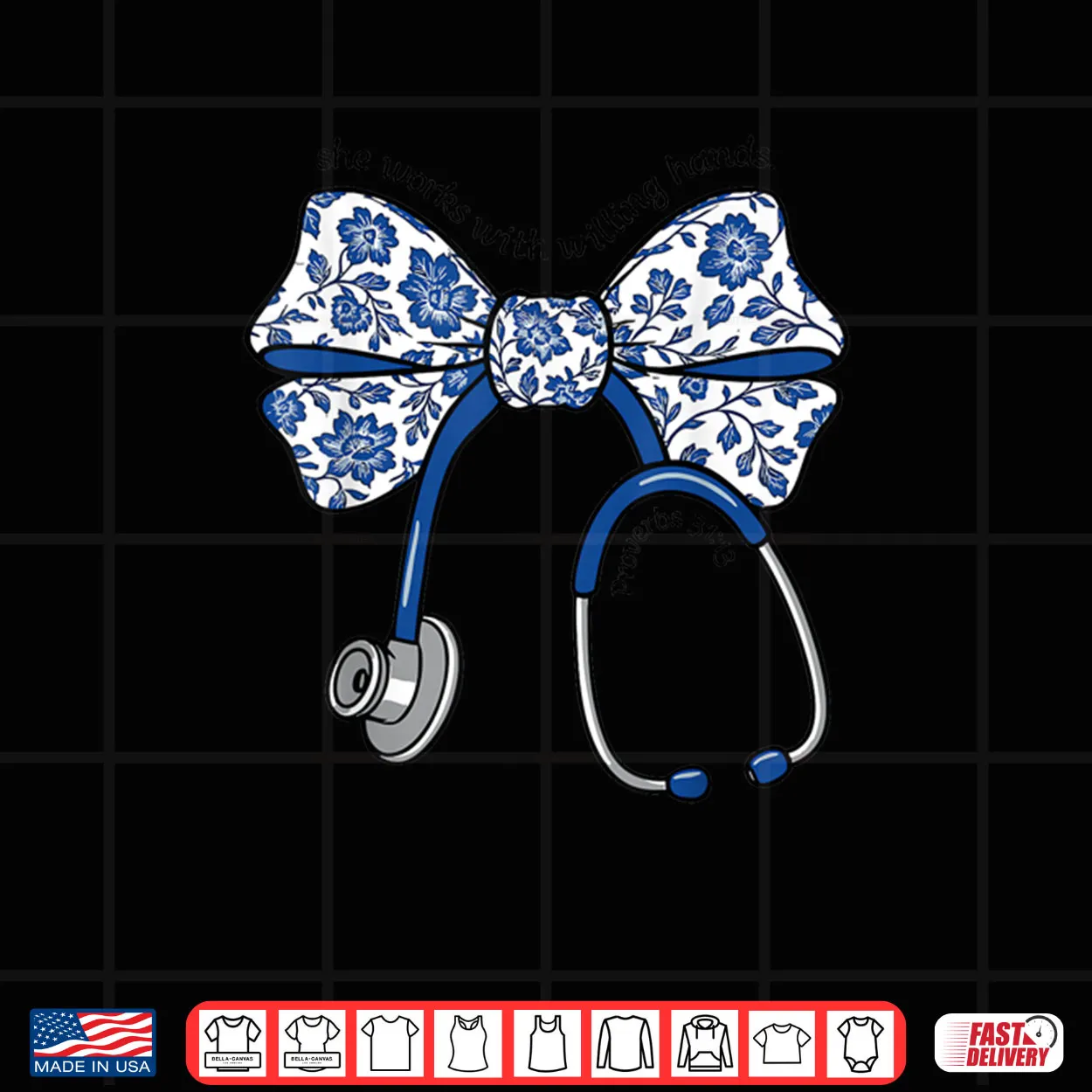 She Works with Willing Hands Proverbs 31 13 Christian Nurse Shirt She Works with Willing Hands Proverbs 31 13 Christian Nurse Shirt