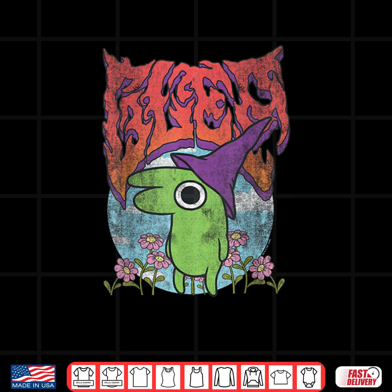 Smiling Friends Glep Vintage Heavy Metal Flowers Cartoon Shirt Smiling Friends Glep Vintage Heavy Metal Flowers Cartoon Shirt