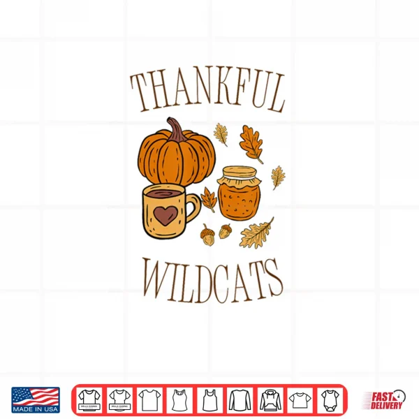 Thankful Wildcat Cute and Simple Shirt 4 Design Thankful Wildcat Cute and Simple Shirt