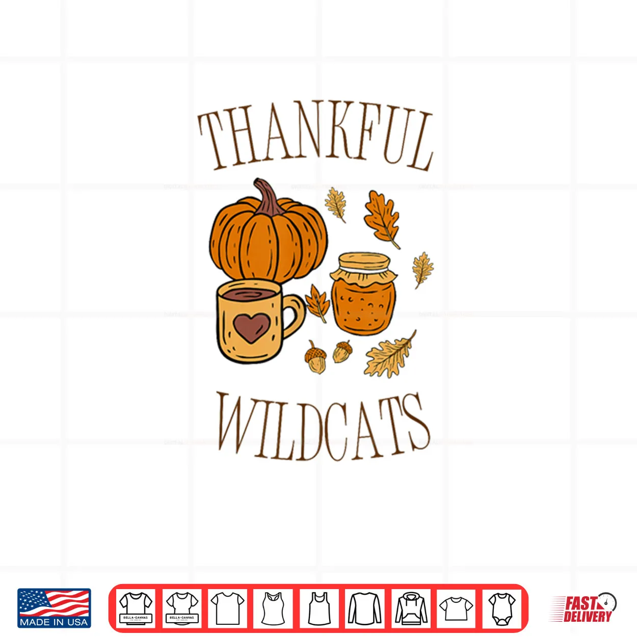 Thankful Wildcat Cute and Simple Shirt Thankful Wildcat Cute and Simple Shirt