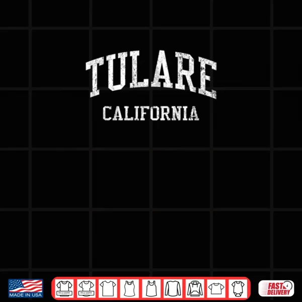 Tulare CA J05 Vintage Athletic Sports Shirt 4 Design Tulare CA J05 Vintage Athletic Sports Shirt