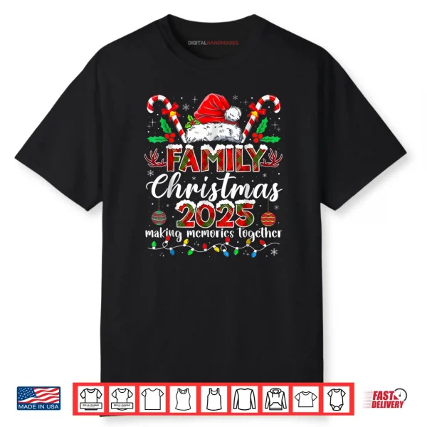 Family Christmas 2025 Matching Santa Tee Xmas Pajamas Pjs Shirt