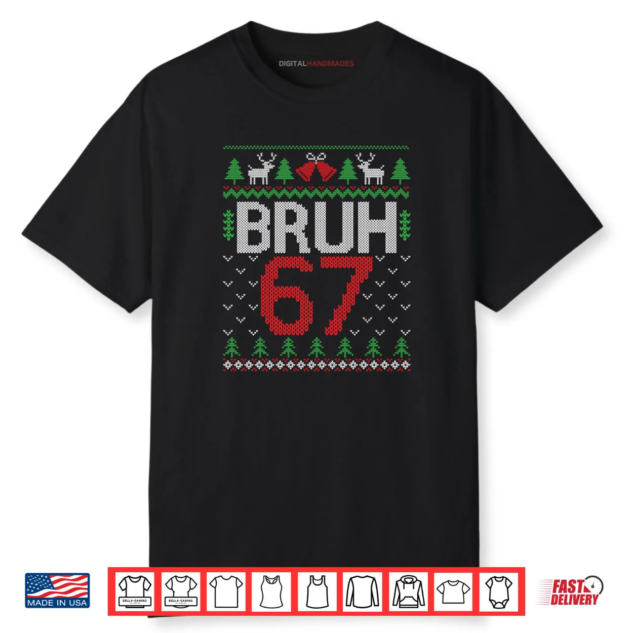 Funny 67 Six Seven Bruh Ugly Christmas Shirt Funny 67 Six Seven Bruh Ugly Christmas Shirt