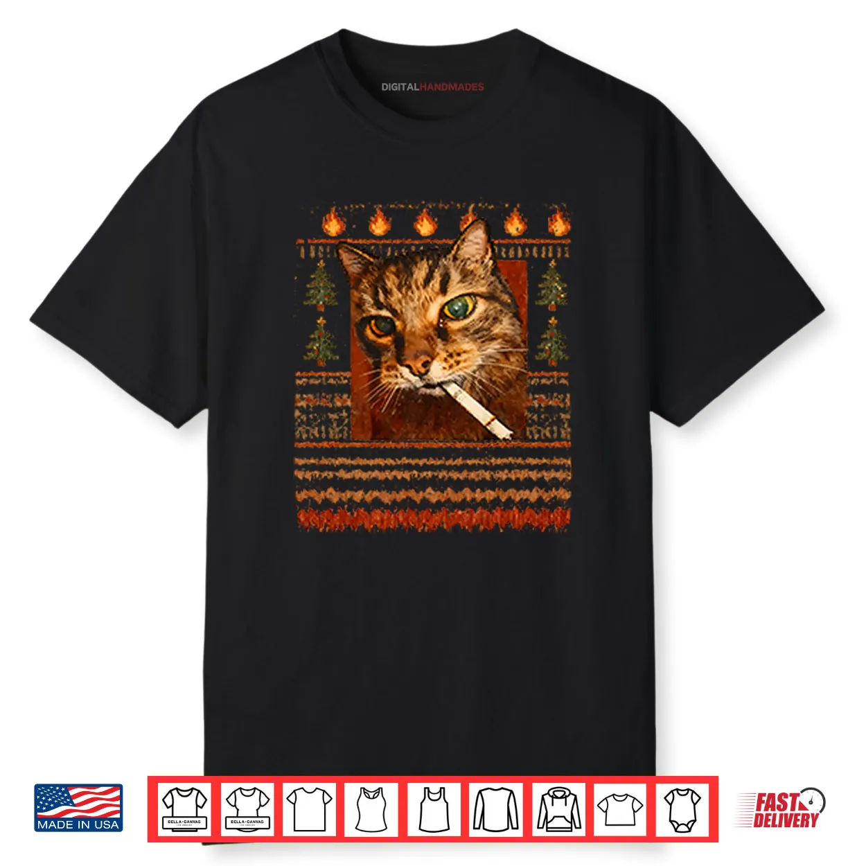 Funny Smoking Cat Meme Christmas Shirt Funny Smoking Cat Meme Christmas Shirt
