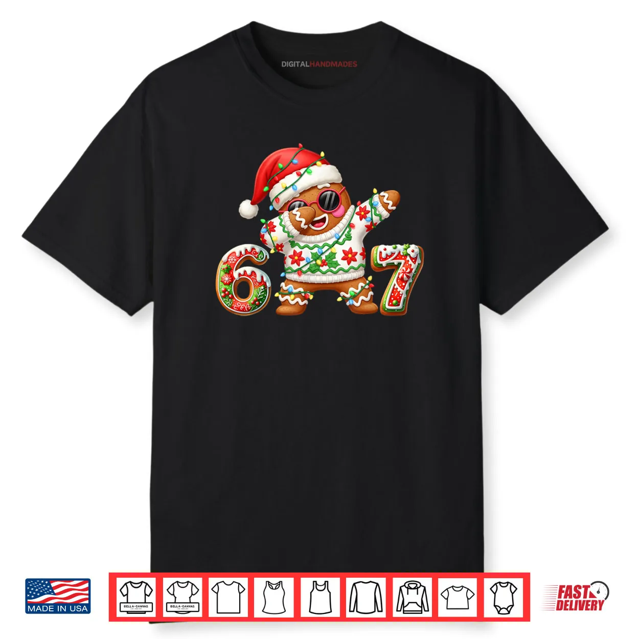 Gingerbread Six Seven 67 Ice Cream Drip Christmas Shirt Gingerbread Six Seven 67 Ice Cream Drip Christmas Shirt